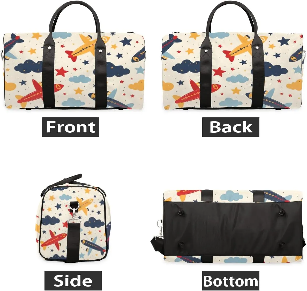 Travel Duffle Bag Cute Airplanes Gym Bags for Men Women Travel Duffel Bags with Adjustable Shoulder Strap Carry On Weekender Bag