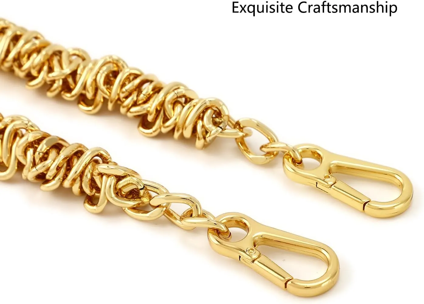 Unique Metal Bag Chains Purse Handles Shoulder Strap Replacement Accessories Charms for Handbags(Yellow Gold 23 Inch)