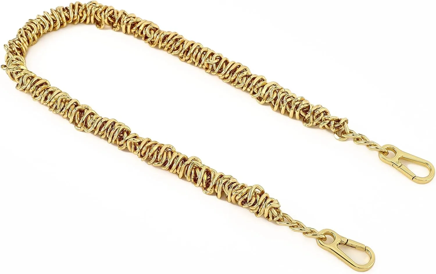 Unique Metal Bag Chains Purse Handles Shoulder Strap Replacement Accessories Charms for Handbags(Yellow Gold 23 Inch)
