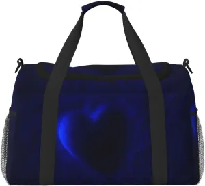 Violet Heart Travel Duffel Bag Large Foldable Waterproof Overnight Bag For Beach Swim Bags Pool Sports Gym