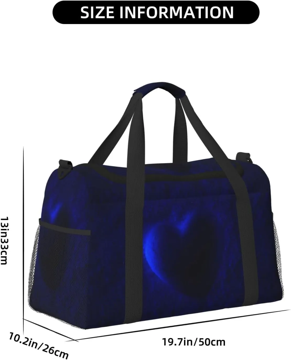 Violet Heart Travel Duffel Bag Large Foldable Waterproof Overnight Bag For Beach Swim Bags Pool Sports Gym