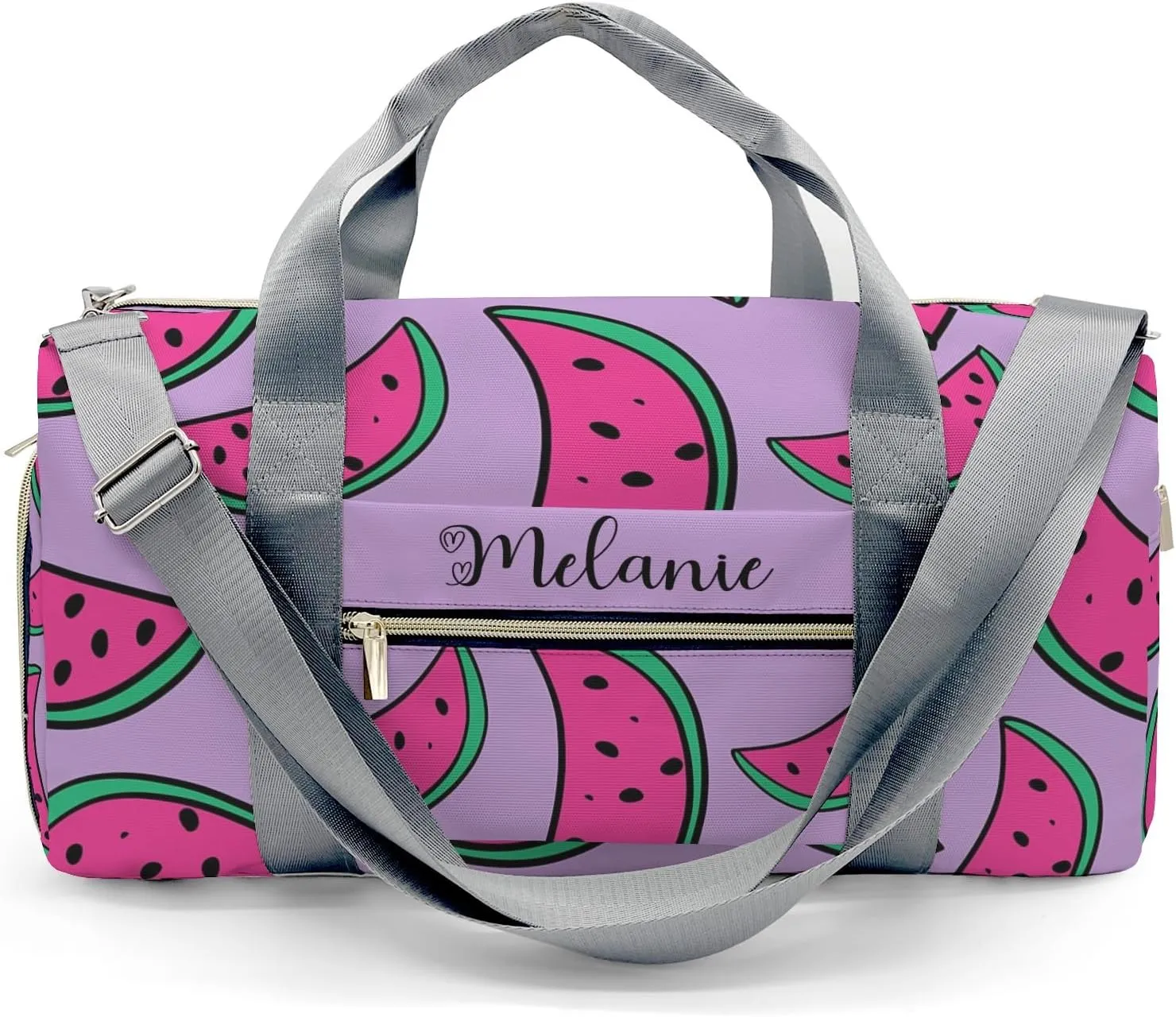Watermelon Personalized Travel Duffel Bag Custom Waterproof Overnight Bag for Gym Sport Swim Bags Travel Assistant