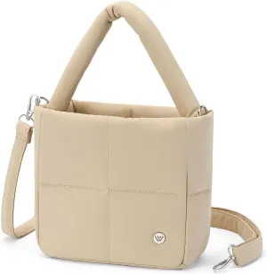 WESTBRONCO Puffer Crossbody Bags for Women, Nylon Quilted Shoulder Purse Designer Handbags with Adjustable & Detachable Strap