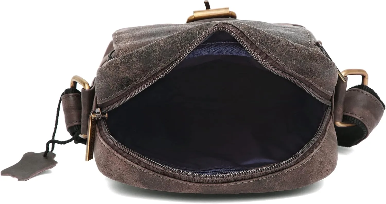 WILDHORN® Original Leather 9 inch Sling Bag for Men I Multipurpose Crossbody Bag I DIMENSION: L- 8 inch H- 9 inch W- 3 inch