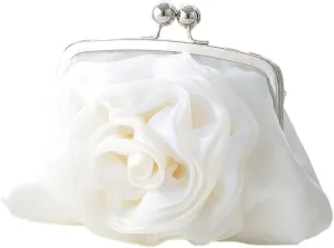 Women Floral Clutch Purses Wedding Flower Evening Handbag with Detachable Chain Strap Party Prom Bags