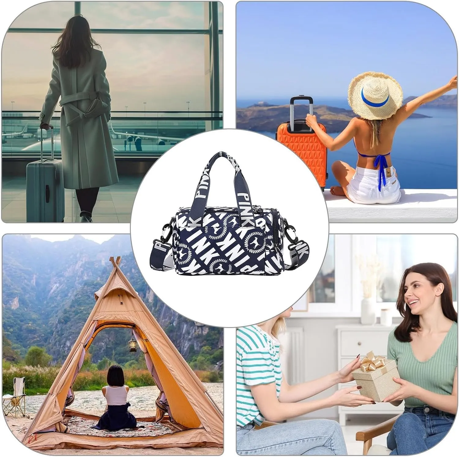 Women Gym Bag | Multifunctional Travel Bag for Women Gym Bag Workout Bag Outdoor Bags for Yoga Sports Travel Hiking Running Camping, Dark Blue, see description, See description