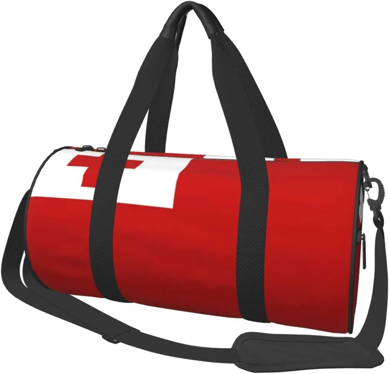 Women Men Tonga Flag Round Duffel Weekender Bag Travel Bag