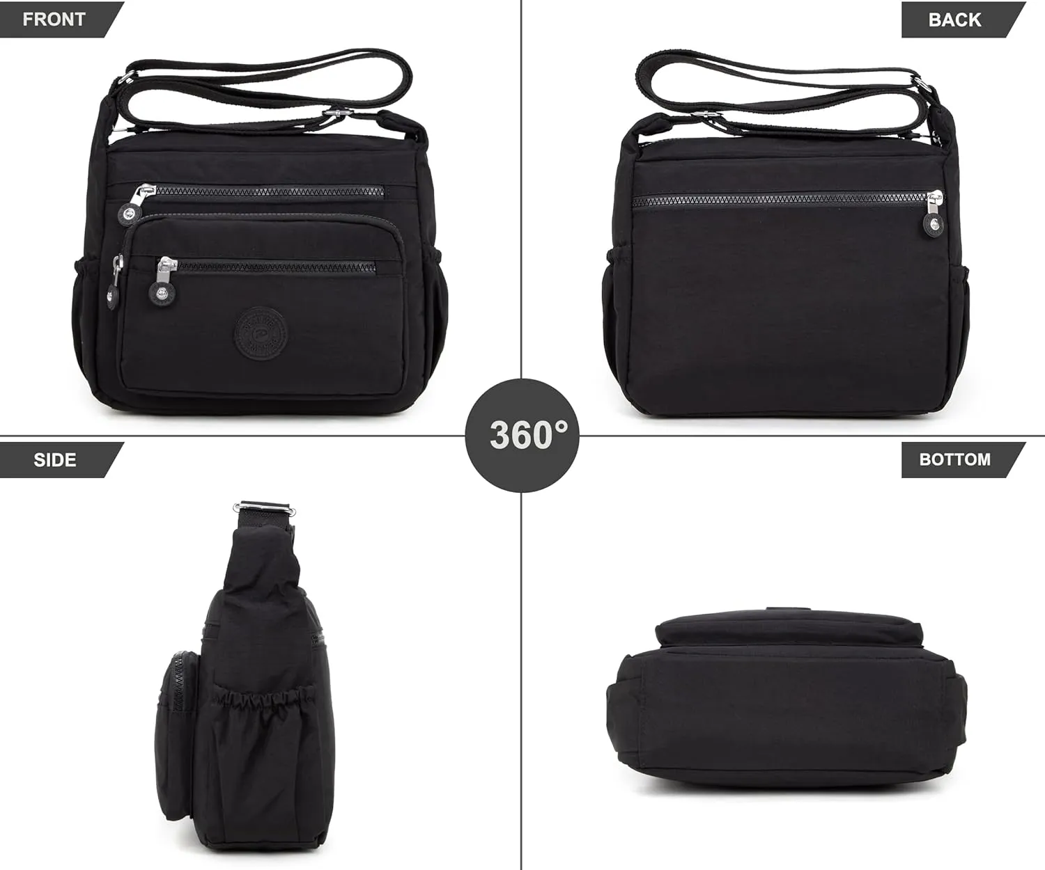 Women Shoulder Handbag Roomy Multiple Pockets Bag Ladies Crossbody Purse Tote Top Handle Satchel
