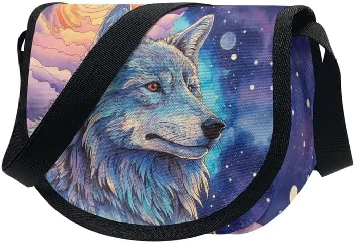 Women Small Tote Bag Van Gogh Starry Night Modern Abstract Aesthetic Colorful Casual Satchel Pack Semi Circle Bag