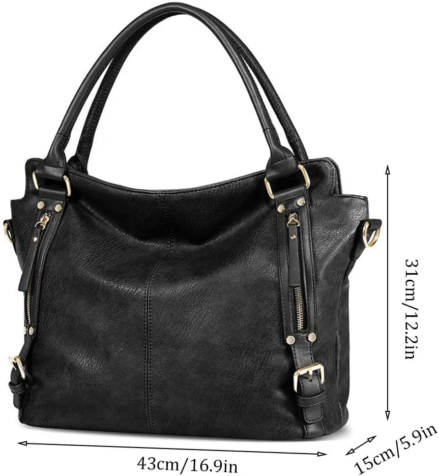 Women Top Handle Satchel Leather Handbag And Purse Shoulder Bag Big Tote