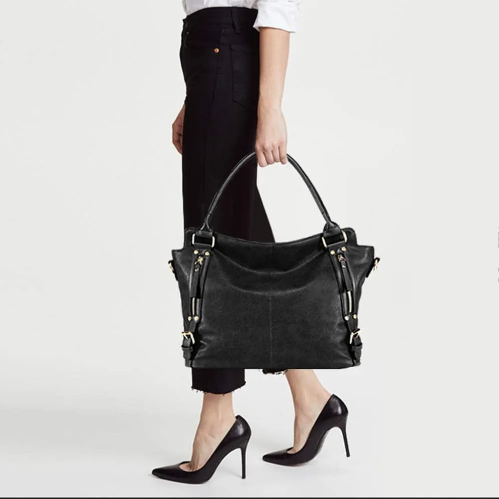 Women Top Handle Satchel Leather Handbag And Purse Shoulder Bag Big Tote