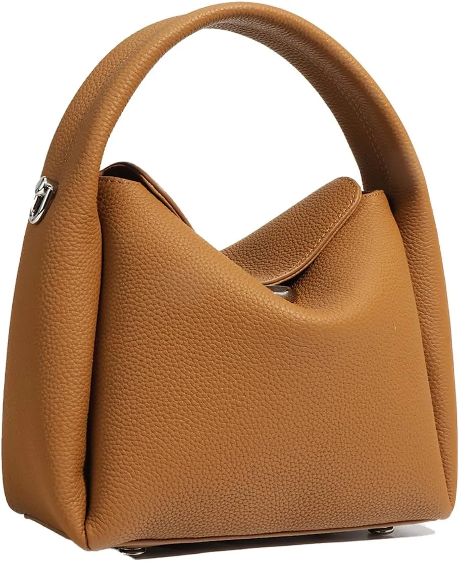 Women Top Handle shoulder bag,soft cowhide purse with Detachable Strap,Retro Classic Clutch Hobo,Cute Crossbody Bags