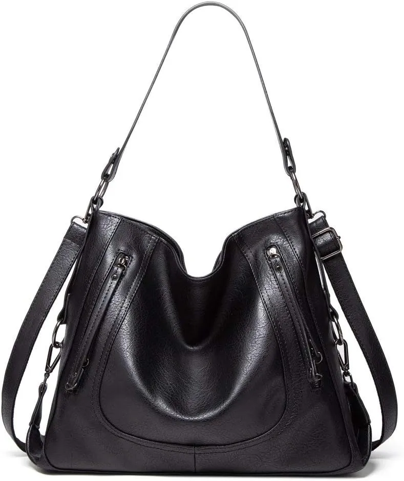Women Tote Bag Handbags PU Leather Fashion Hobo Shoulder Bags with Adjustable Shoulder Strap