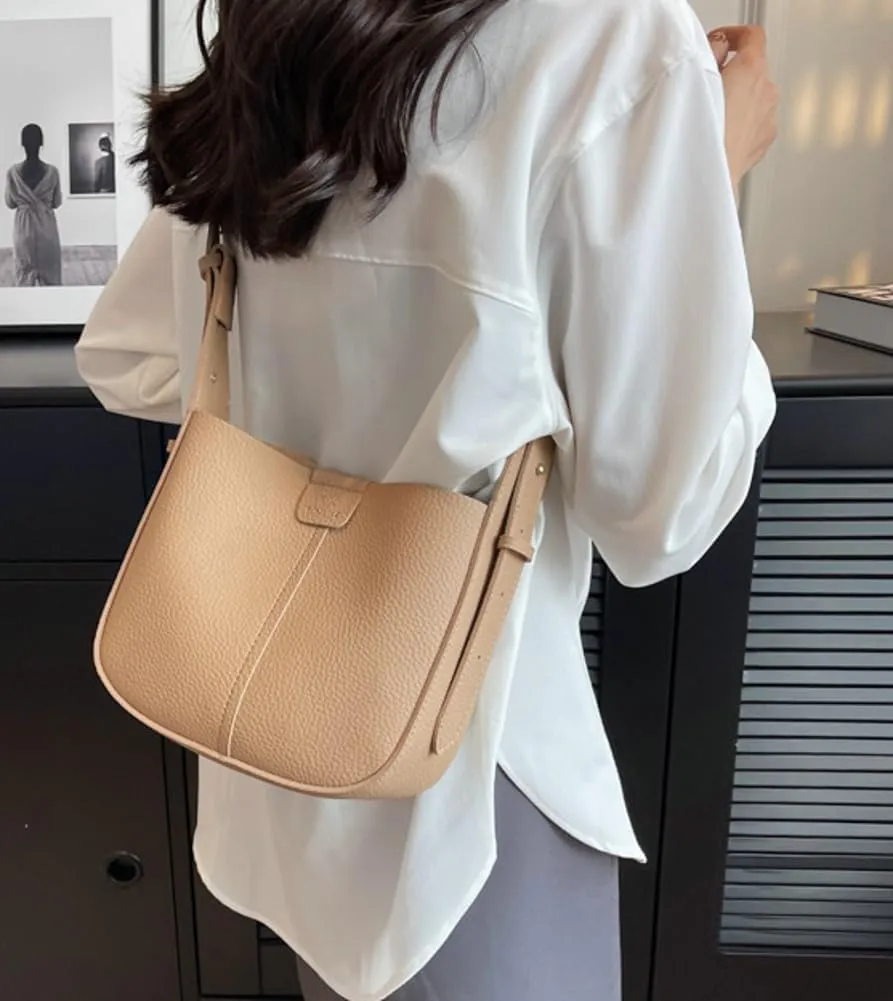 Womens 2pcs Casual Vegan Leather Shoulder Bags Hobo Crossbody Bag Travel Shoulder Bags Cute Purse Handbag