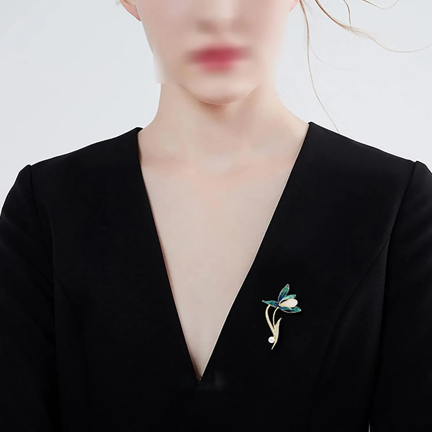 Women's Brooch Brooch Pearl Magnolia Costume Elegant Pins for Wedding Banquet