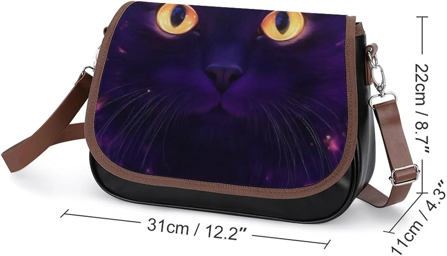 Womens Casual Crossbody Bag, Small PU Leather Shoulder Bag Travel Messenger Bags
