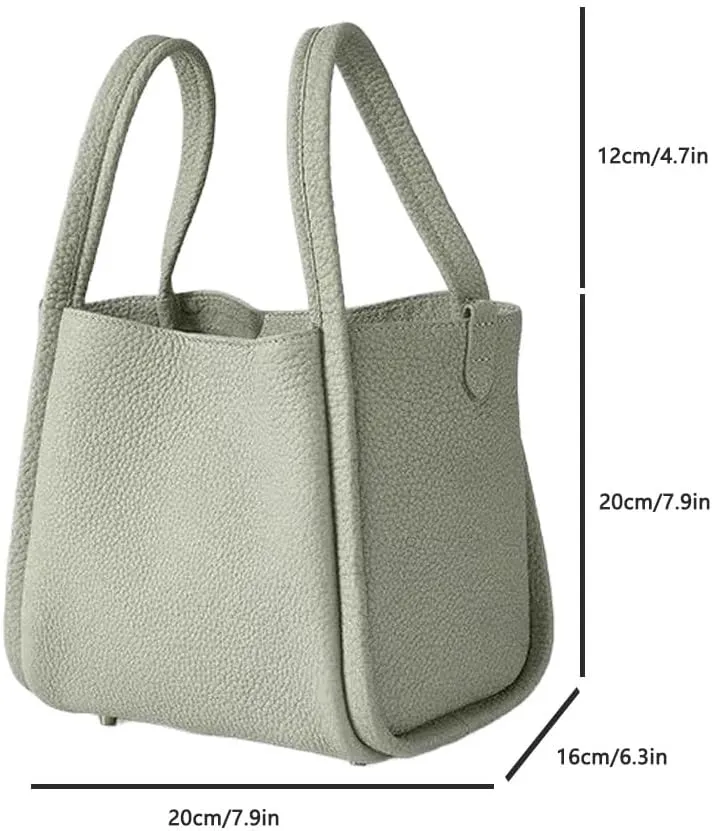 Women's Classic Design Luxury Leather Bag Soft Handbag Fashion Multi functional Bucket Bag Elegant Handbag
