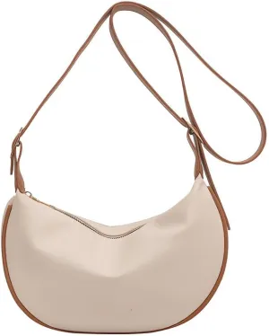 Women's Large Capacity Crossbody Bags and Handbags,Female Purses Versatile Saddle Bags Satchel Bags White