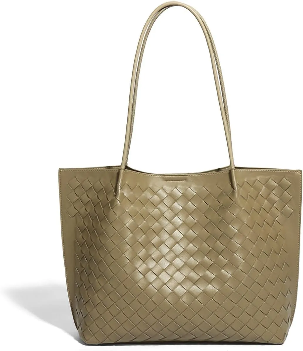 Women's Luxury Handmade Woven Tote Bag, Beach Bag Set, Elegant Age Reducing Travel Commuter Bag Set