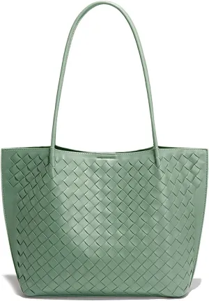 Women's Luxury Handmade Woven Tote Bag, Beach Bag Set, Elegant Age Reducing Travel Commuter Bag Set
