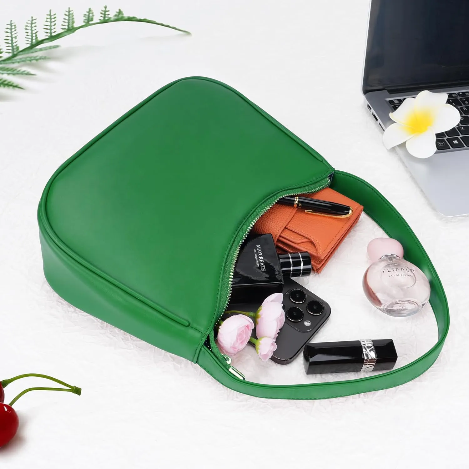 Women's Shoulder Bags, Small Hobo Tote Elegant Clutch Purse with Zipper Closure