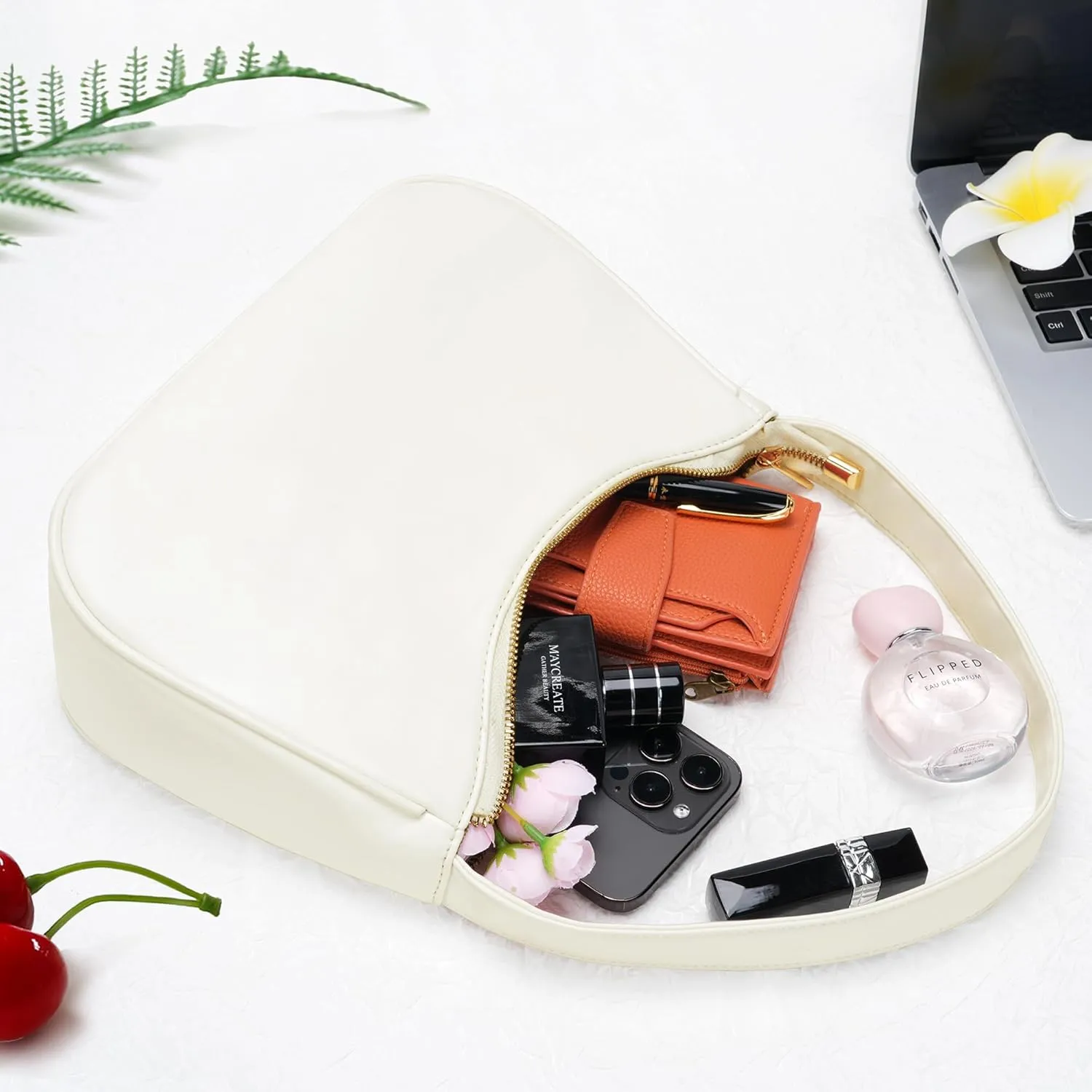 Women's Shoulder Bags, Small Hobo Tote Elegant Clutch Purse with Zipper Closure