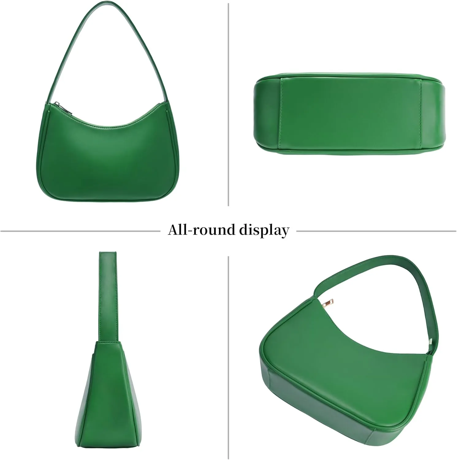 Women's Shoulder Bags, Small Hobo Tote Elegant Clutch Purse with Zipper Closure