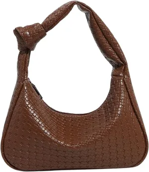 Women's Vintage Knot Handbags Zipper Hobo Shoulder Bags Elegant Purses