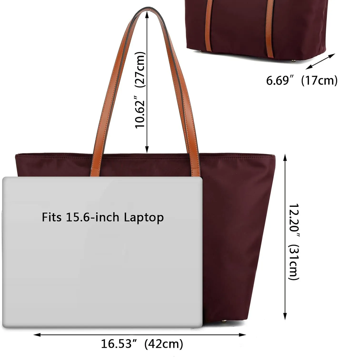 YALUXE Women's Nylon Tote Bags Large Capacity Shoulder Bags Work Handbags Purses