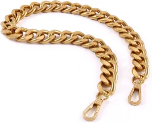 Yichain 25 Inch Trendy Chunky Metal Chain Purse Handles Shoulder Strap Replacement for Handbag (Antique Gold)