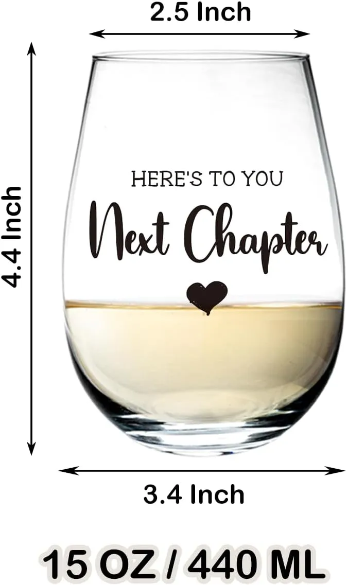YUANHAO New Chapter Wine Bag Glass Set Farewell Gifts for coworkers Going Away Gift for Friends New Beginning New Business Owner Gifts New Job Gifts for Coworker Boss Graduation Gifts 2025